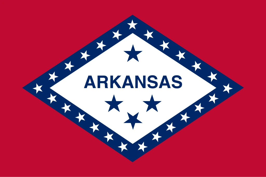 The state flag of Arkansas